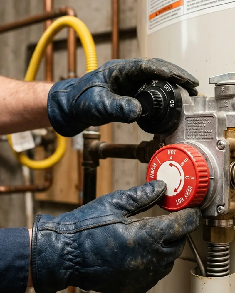 Close-up of Emergency Plumbing work by Water Heater Jockey in Gansevoort